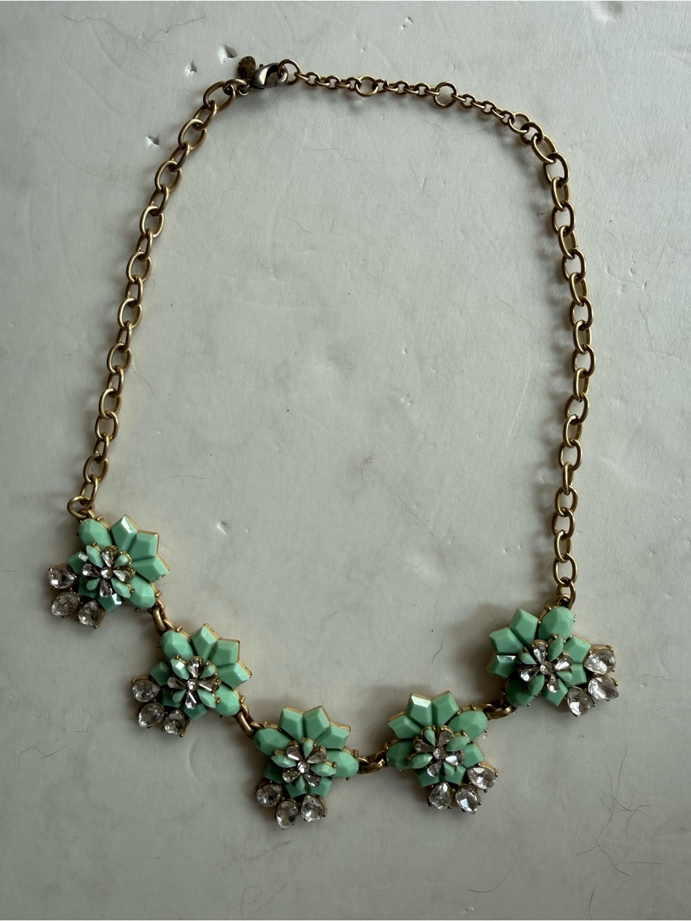 jcrew Mint Floral Statement Necklace - Women Jewelry